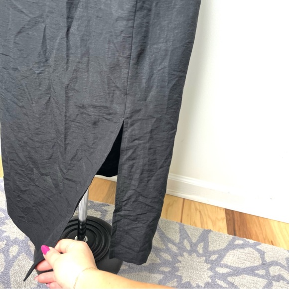 NWT Old Navy Waist-Defined Twist-Front Midi Shirt Dress Blackjack Sz Medium - Picture 6 of 12